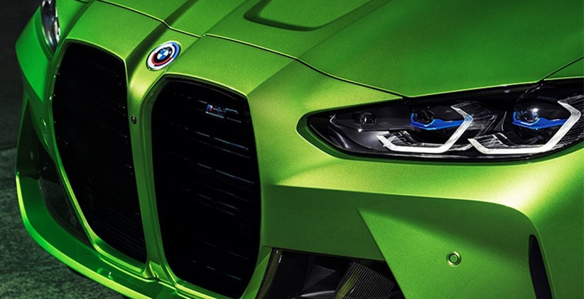 The BMW M4 Competition Coupe in Java Green Metallic.