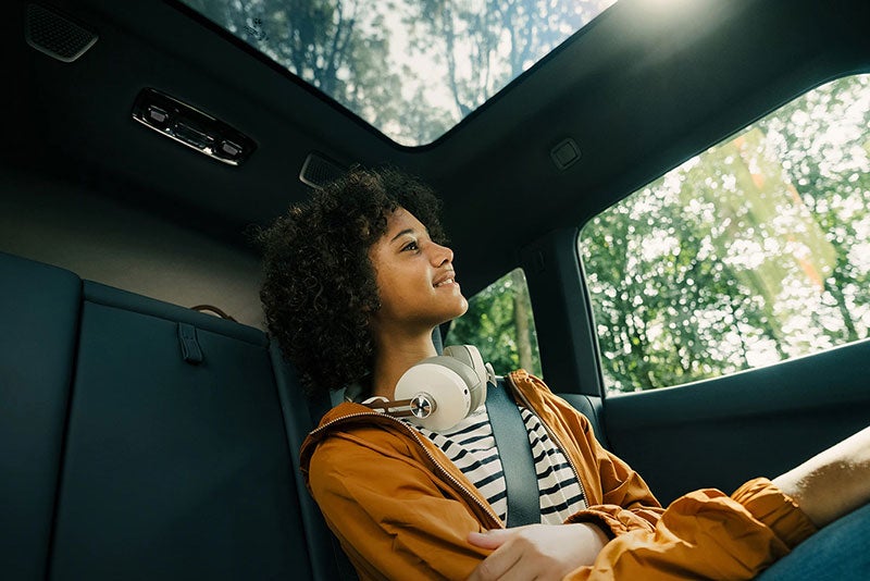 Interior of a BMW passenger in a tree setting